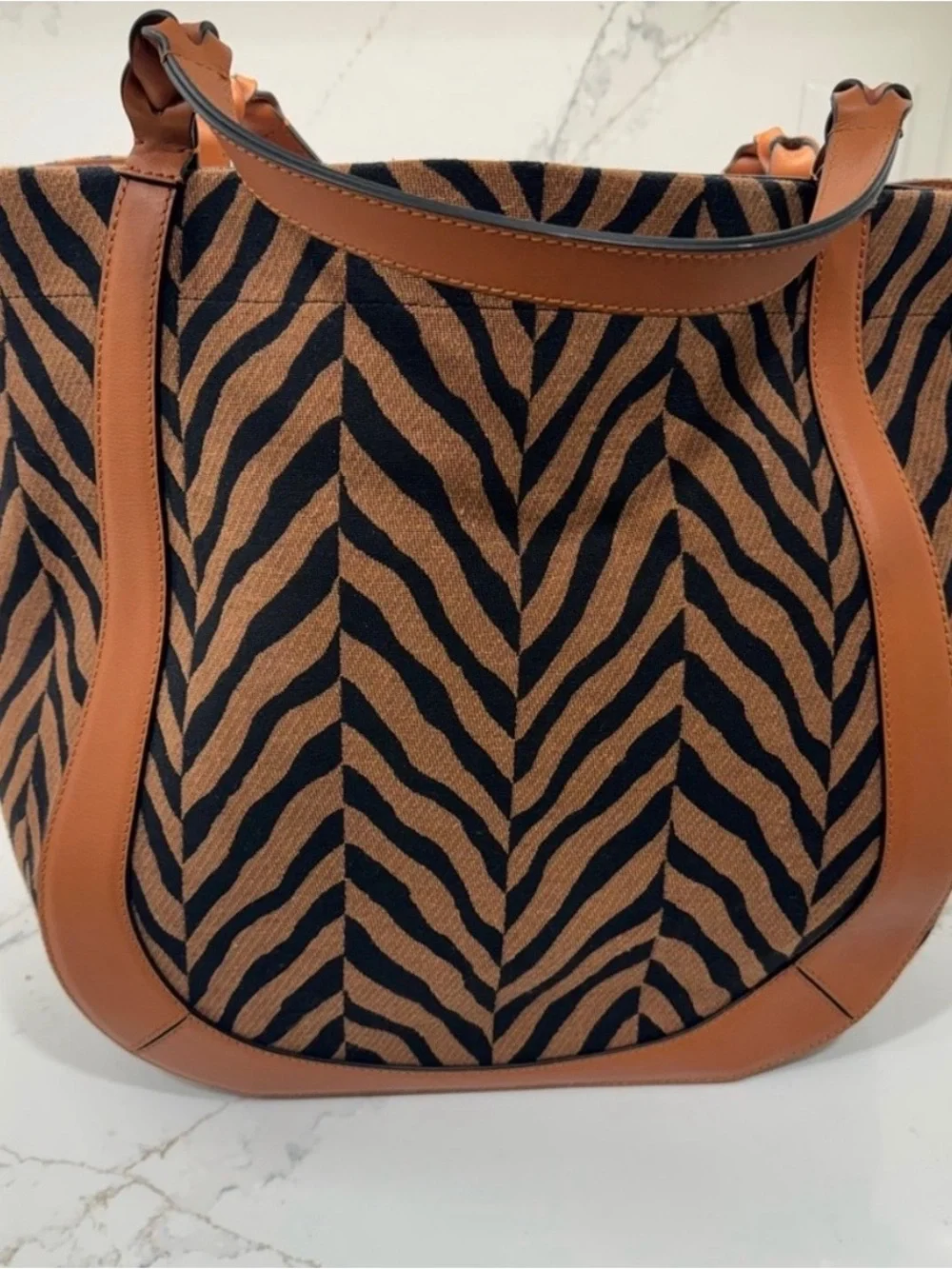 Ulla Johnson Albers Tiger Canvas Tote Bag